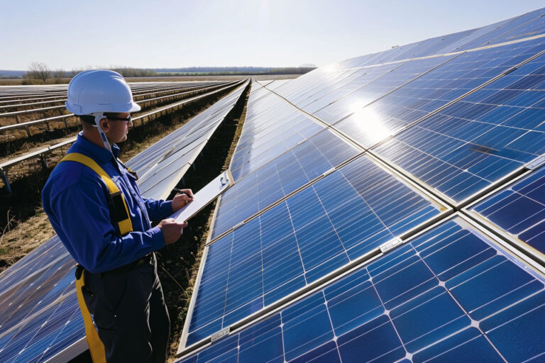 Création et installation d&rsquo;un champ de panneaux solaires