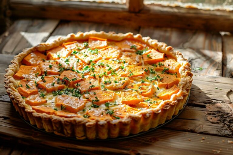 Recette facile : tarte à la patate douce et cheddar, un plat réconfortant