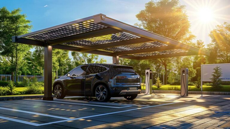 Carport solaire : une solution de recharge innovante