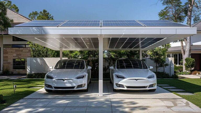 Optimisez votre garage avec un carport solaire pour 2 voitures