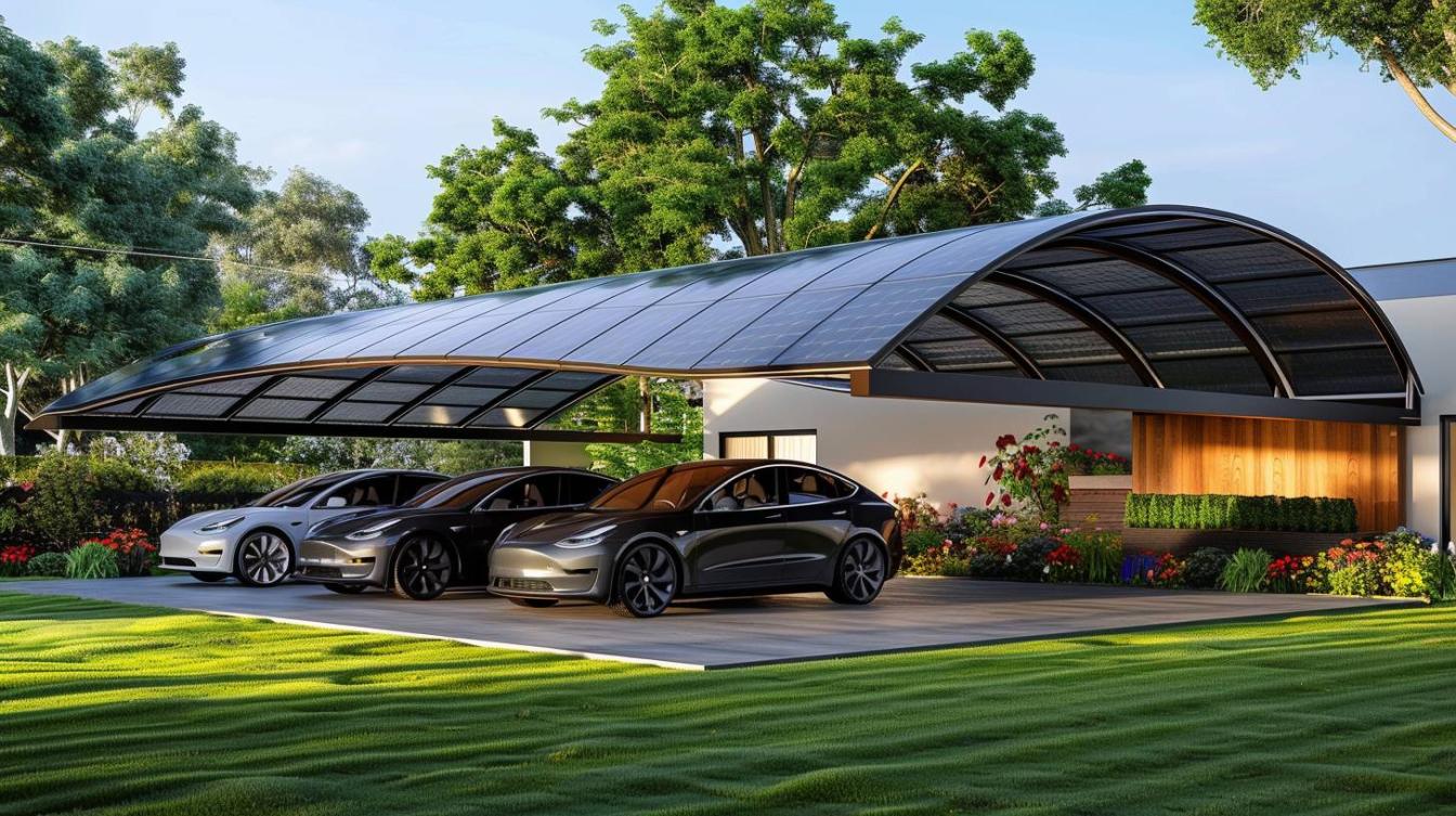 Optimisez votre garage avec un carport solaire pour 3 voitures