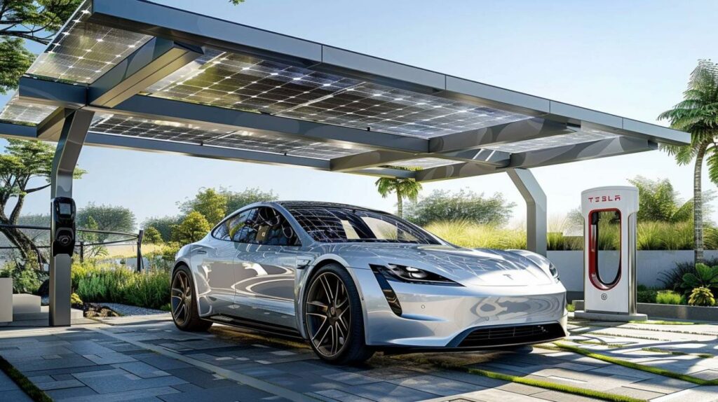 Recharger votre voiture grâce à un carport solaire